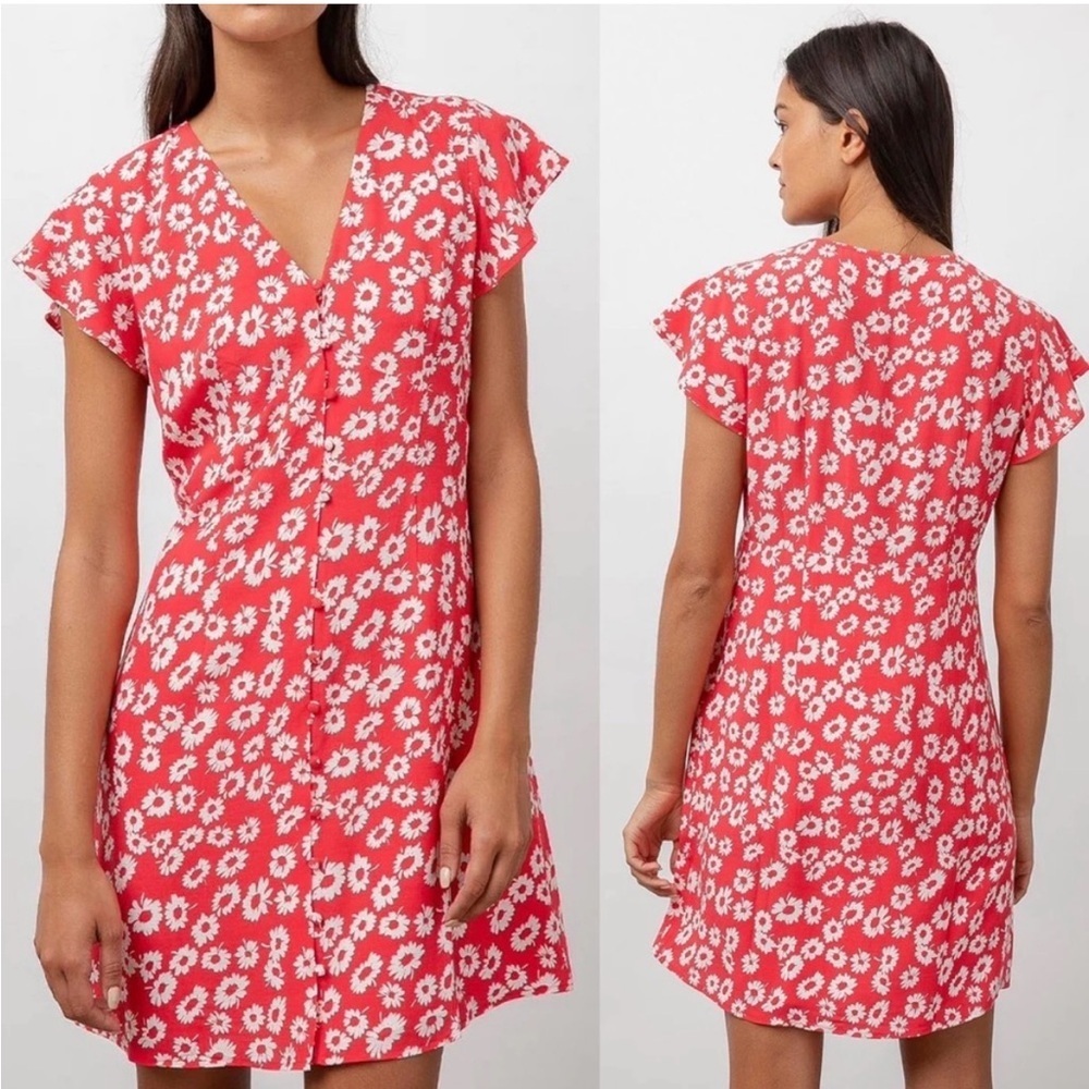 Rails Helena Daisies Mini Dress Cardinal